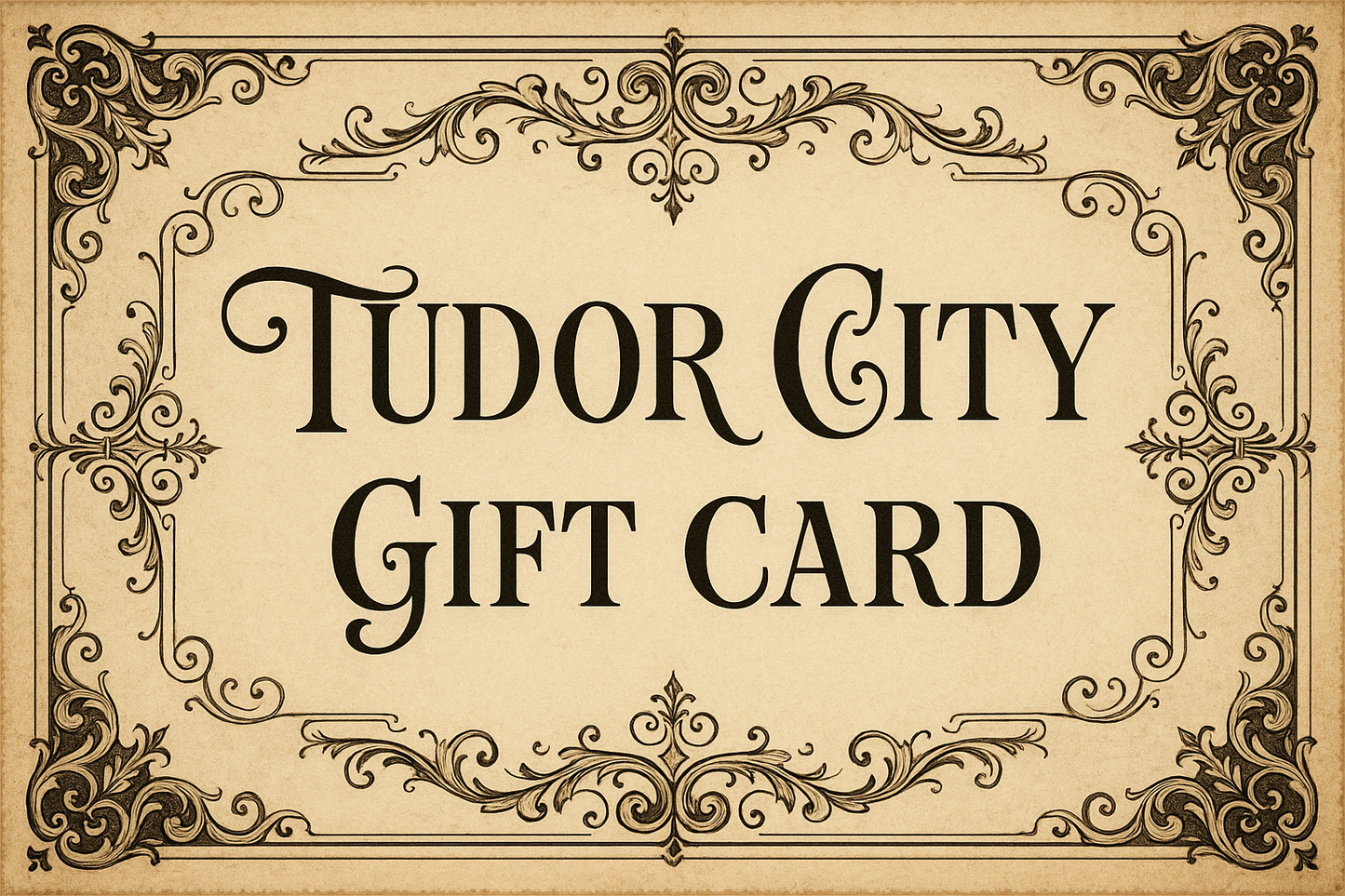 Vintage gift card That says "Tudor City Gift Card"