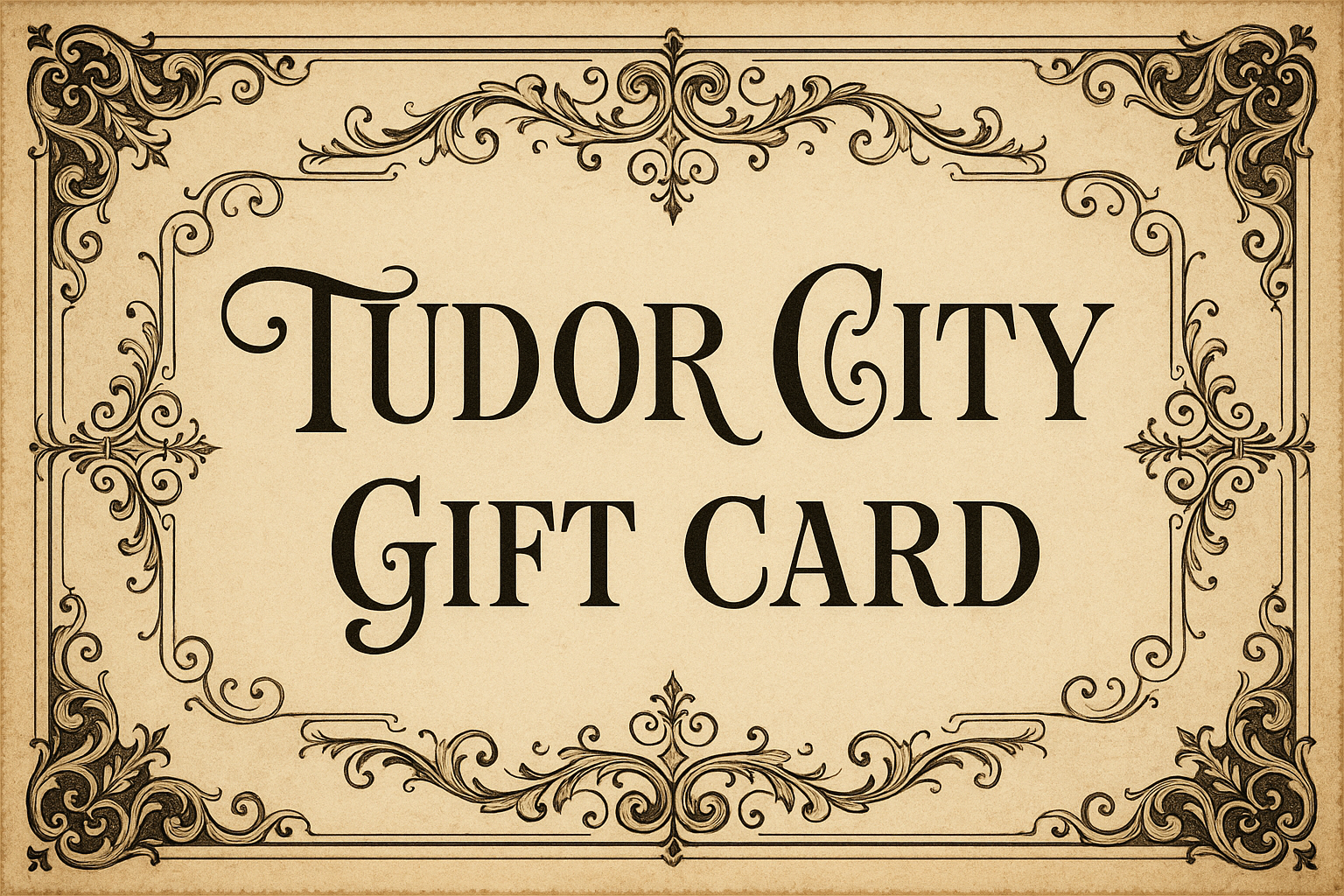Vintage gift card That says "Tudor City Gift Card"